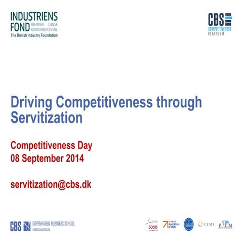 Driving Competitiveness through Servitization