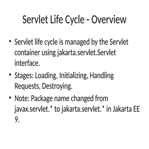 java Servlet_Life_Cycle_Notes with basic level | PPT