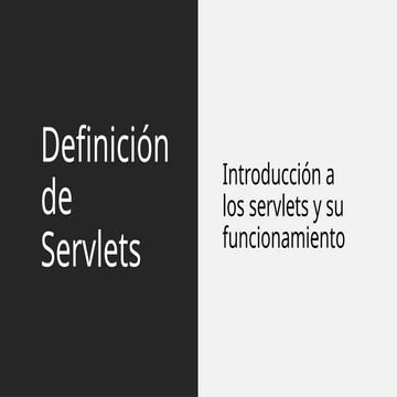 Un servlet es una clase en Java que maneja solicitudes y respuestas en un ent...