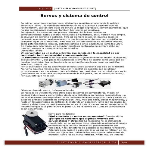 Servos Y Sistema De Control