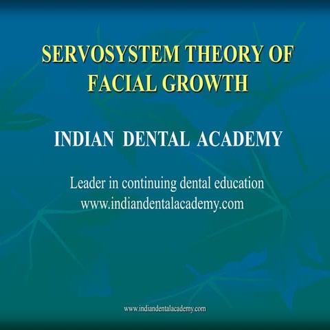 Servosystem /certified fixed orthodontic courses by Indian dental academy 