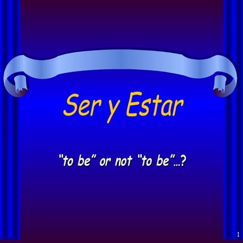 Ser vs. estar