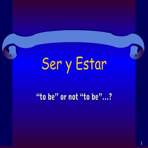 Ser y estar 1