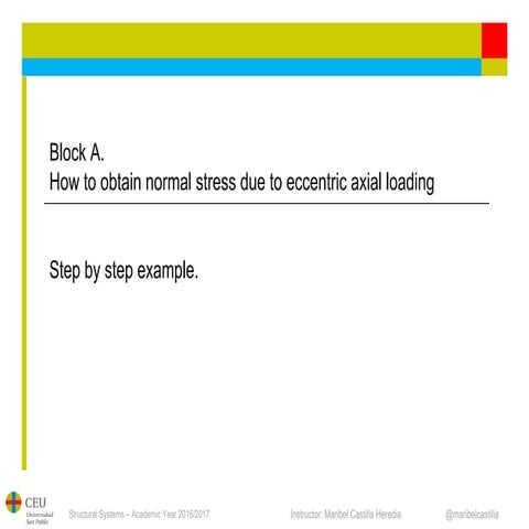 SES - Block A - Eccentric loading. Step by step example