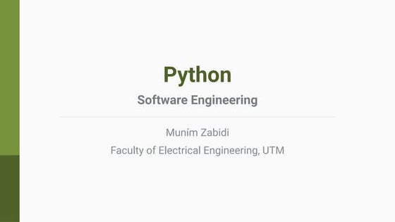 Python Software Engineering Python Software Engineering