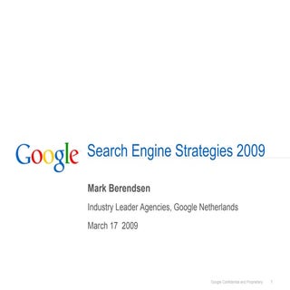 SES Amsterdam 17 maart 2009: Google