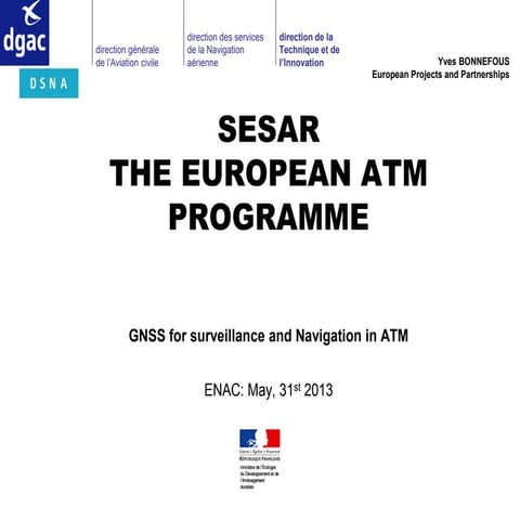 Sesar   the european atm programme mai 2013 bonnefous