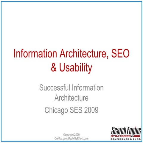 Information Architecture for SEO and UX