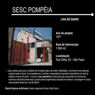 Estudo de Caso: Sesc Pompeia-SP