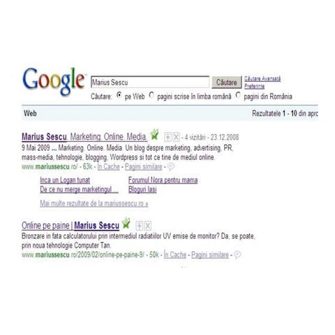 Prezentare Blogging&PR