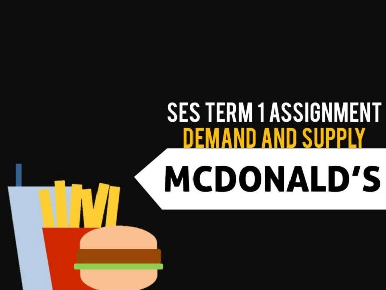 Demand and Supply (McDonalds)