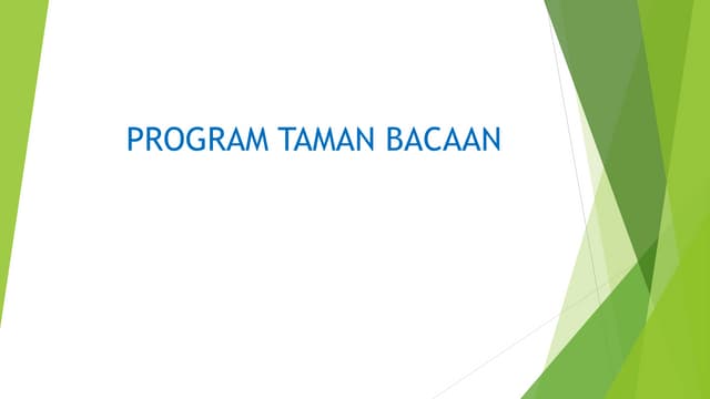 Sesi 2b.PROGRAM TAMAN BACAAN.ppt | Free Download
