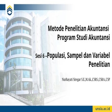 sesi 6_metode penelitian_Populasi, variabel dan Tekhnik sampling 6.1.pptx
