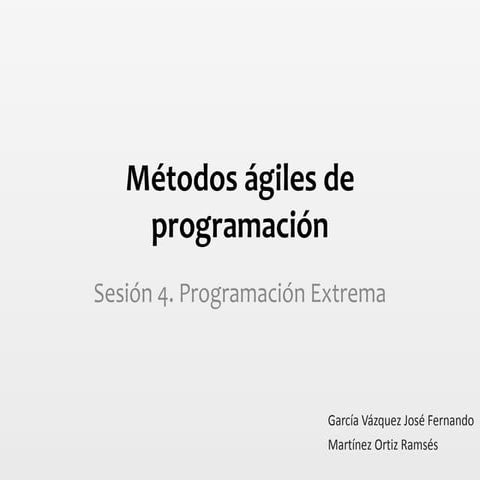 Programación Extrema