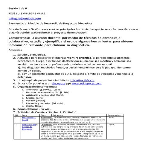 Sesiã³n 1 de 6 desarrollo de proyectos tlaxcala