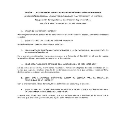 Sesión 1    metodologia para el aprendizaje de la historia