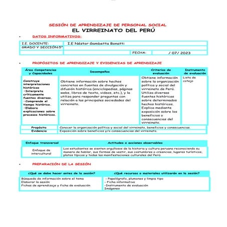 SESIÓN 1 P. SOCIAL  - VIRREINATO DEL PERÚ (1).docx - Document Preview