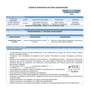 Sesión 2   comunicacion-analogias