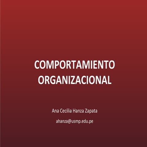 Fundamentos del comportamiento individual y la conducta humana