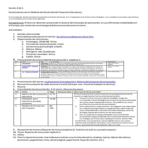 Sesión 2 de 5 desarrollo de proyectos ixtapaluca