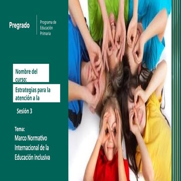 Marco Normativo Internacional y Estrategias para la Educación Inclusiva ...