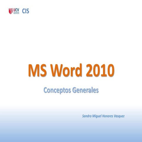 Sesión4 Ms Word 2010