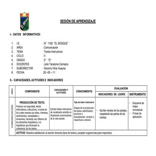 Sesión ap texto instructivo5º