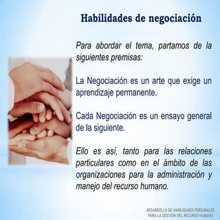 Sesión cuatro   habilidades de nego...