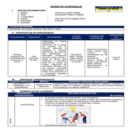 SESIÓN DE APRENDIZAJE 02 - 3_4 Grado.docx