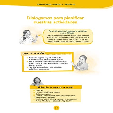 Sesión de Aprendizaje 02  de Unidad Didáctica 01 del  Área de Comunicación – ...