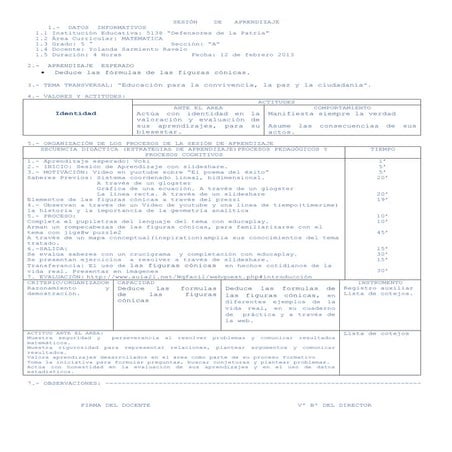 Sesión    de   aprendizaje 1