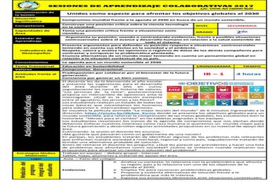 Sesión direccionada al perfil de egreso por un mundo mejor.