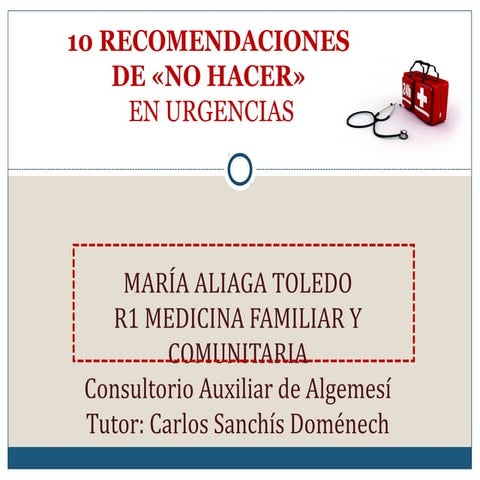 "No hacer" urgencias 