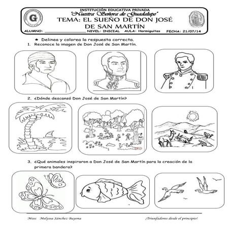 TEMA: EL SUEÑO DE DON JOSÉ DE SAN MARTÍN