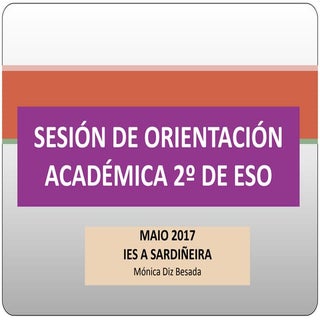 Sesión orientación  2º de ESO 2017