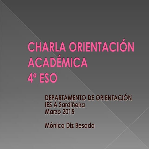 Sesión orientación 4º ESO