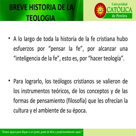 Breve Historia de la Teología Sesión V