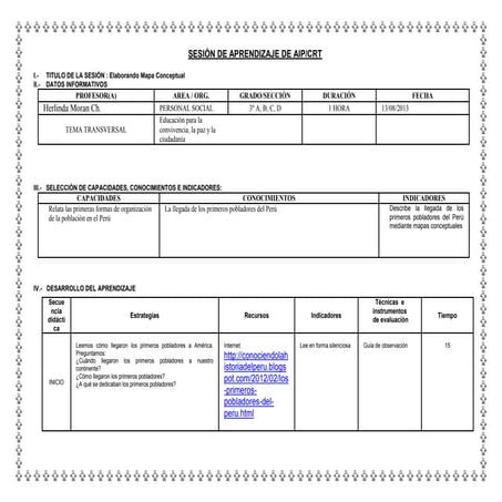 Sesión y  metacognición