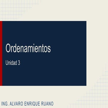 Ordenamientos burbuja e inserción