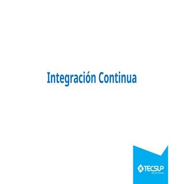 SESIÓN 13 - Integración Continua sistemas