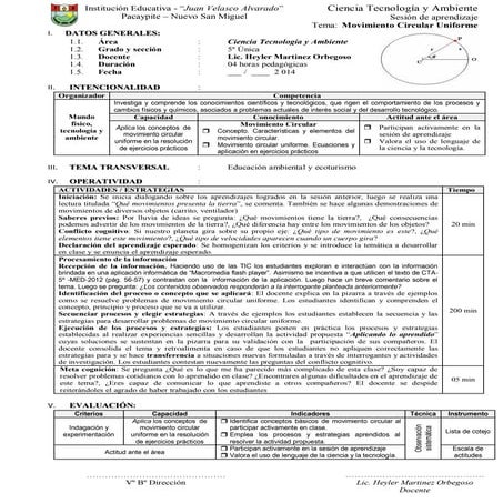 Sesion CTA Movimiento Circular Uniforme