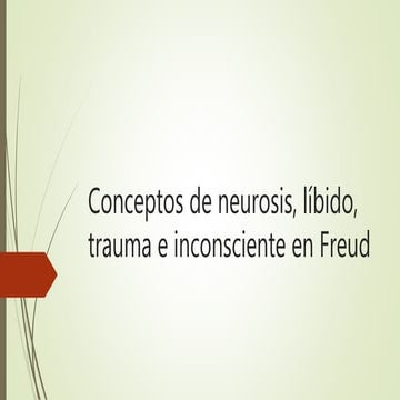 Conceptos de neurosis, líbido y trauma