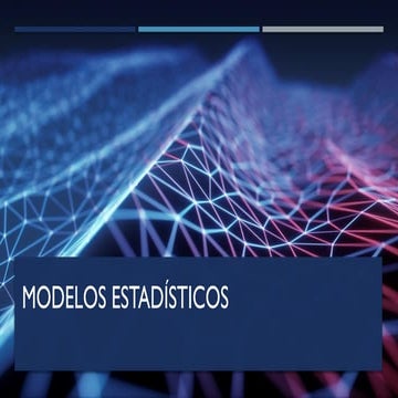 Modelos estadísticos más usados en la ciencia de datos | PPTX