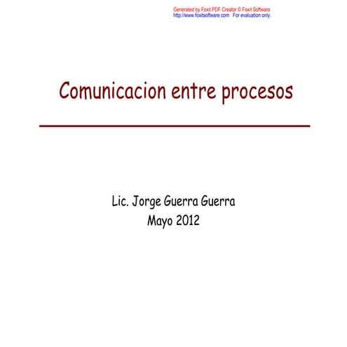 Comunicacion entre procesos SSDD