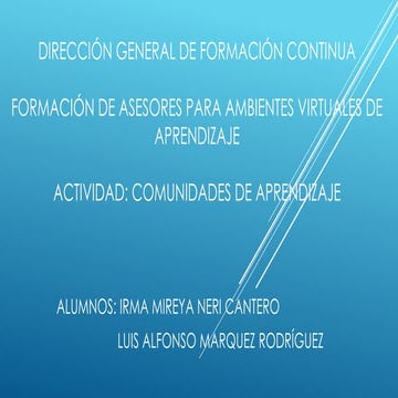 MODULO 4. Comunidades de aprendizaje | PPTX