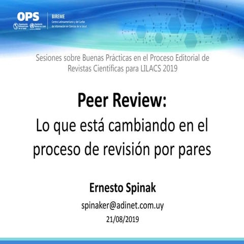 (06/09) Buenas Prácticas Proceso Editorial LILACS 2019 - PEER REVIEW