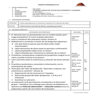 Sesion de aprendizaje 7   copia