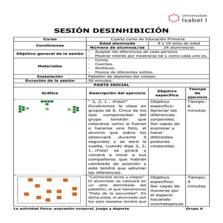 Sesion desinhibicion