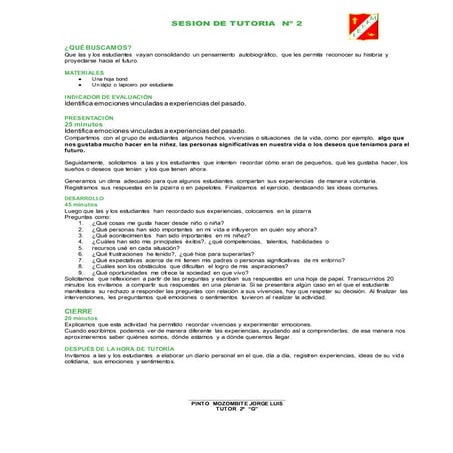 Sesion de tutoria  nº 2