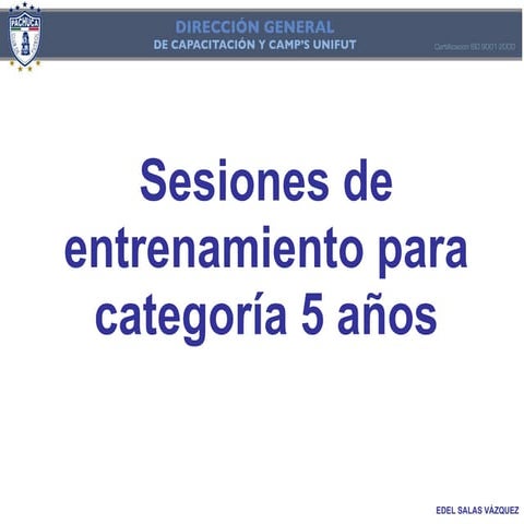 Sesiones de-entrenamiento-para-categoria- prebenjamín benjamín